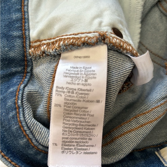 Madewell Petite Perfect Vintage Crop Jean Gooding Wash Knee Rip Edition - Picture 4 of 5